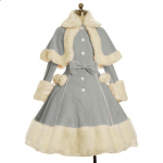 Naiste Mood Pikkade Varrukatega Karusnahast Mantlid Vintage Gooti Viktoriaanlik Magus Vibu Lolita Kleit S&uuml;gis Talv Soe Rev&auml;&auml;riga Kleit Mantel Fantaasia Cosplay Kost&uuml;&uuml;m XXXXXL hall
