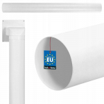 Tuyau de ventilatsioon 1500 mm - Kanali rond - 150 mm - Toru rond ja PVC - Blanc - KOTARBAU&reg;
