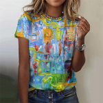 Naiste 3D v&auml;rvilise tr&uuml;kiga T-s&auml;rgid Gooti graafiline suvepuhkuse peo T-s&auml;rk Igap&auml;evane vabaaja l&uuml;hikeste varrukatega naiste riided S