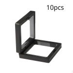 10 tk l&auml;bipaistvad ehete vitriinkarbid, plastikust pakkimiskarbid kaelakee, k&auml;ev&otilde;ru, k&otilde;rvar&otilde;ngaste, v&auml;ikeste esemete ja kosmeetikavahendite jaoks 10 Pcs must