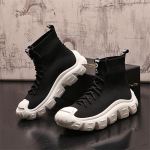 Sokid Tossud Meeste Kootud Pealispind Hingavad Spordijalatsid Sokisaapad Meeste Kingad K&otilde;rge S&auml;&auml;rega Jooksujalatsid Meestele Zapatillas De Deporte 38 must