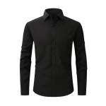 Meeste kevad-s&uuml;giskleit-s&auml;rk, lahtik&auml;iv krae, &otilde;huke istuvus, veniv &uuml;herealine pikkade varrukatega, puhast v&auml;rvi, keskmise pikkusega, pidulik &auml;ri&uuml;ritus kontoritopp M must