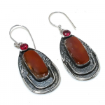 Mookaite, Rubillite Handmade 925 Sterling Silver Earring 2.21 g0d11