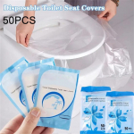 50 tk &uuml;hekordselt kasutatavaid plastist WC-istmekatteid, veekindlad ja libisemiskindlad, pakendatud individuaalselt, reisimiseks, WC-istmekaitsmed puhas