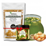 Herbexo Pani Puri pakett - Valmis praadimiseks/k&uuml;psetamiseks Mikrolaineahjus Pani Puri Papad / Gupchup pakett (250 grammi) Tasuta Gol Gappa Pani Masala Seguga V&auml;&auml;rtuspakend