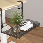 Cable Management Tray under Desk Organizer Cord for Bedroom valge