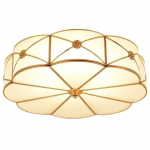 Klassikalised Vintage Laevalgustid Klaasist Lambikupp elutoa, magamistoa, k&ouml;&ouml;gi jaoks Lustre Retro Loft Laelambi Valgusti Diameter45cm - Warm light