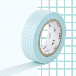 Masking tape quadrill&eacute; - Aqua - 1,5 cm x 7 m
