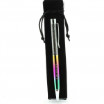 Pierres et Min&eacute;raux. Stylo min&eacute;raux H&eacute;matite d'Allevard, Is&egrave;re, France. Couleur multicolore.