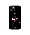 Telefoni&uuml;mbris - Nike - Iphone 13 - Pehme - Silikoon - Must Jordan logo must