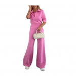 2tk/komplekt Naiste vabaaja s&auml;rgip&uuml;kste &uuml;likond &uuml;hev&auml;rviline kevadsuvi, allapoole krae l&uuml;hikeste varrukatega &uuml;laosa k&otilde;rge v&ouml;&ouml;kohaga laia s&auml;&auml;rega p&uuml;ksid pikad p&uuml;ksid M roosa