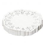 150 tk valge pitsiga &uuml;mmargused paberist pitsalused &uuml;hekordselt kasutatavad &otilde;&otilde;nes lillega &otilde;li imavad paberid praetud toidu jaoks