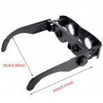 Kaasaskantavad kalastusteleskoobiprillid K&auml;sivaba binoklid Luup Reguleeritavad prillid must