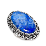 Natural Lapis Lazuli Gemstone 925 Sterling Silver Jewelry Ring Size 8 a1q65