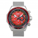 Invicta Racing Chronograph Roostevabast terasest Punase sihverplaadiga Kvarts 47900 Meeste k&auml;ekell punane