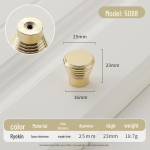 Kuldne &uuml;mmargune &uuml;he auguga luksuslik sahtli k&auml;epide moodsate lihtsate riidekappide jaoks