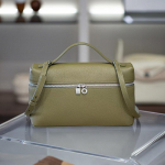 Granuleeritud vasikanahast plahvatuspunane uus LP27 karpkott ehtsast nahast lihtne crossbody kott Togo pealmine kiht lehmanahast LP kott 27x10x16cm roheline