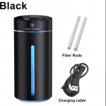 Auto &Otilde;huv&auml;rskendaja USB Laetav Aroomiteraapia Niisutaja Mini Eeterliku &Otilde;li Hajuti Sisekujundus Auto Tarvikud Kerge L&otilde;hn Pikaajaline must