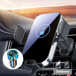 Traadita autolaadija 66W kiirlaadimine Automaatne kinnitus &Otilde;hutusava autotelefoni hoidik LED-valgustiga iPhone 16 15 14 Pro Max jaoks