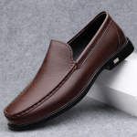 Kevadised Ehtsad Nahast Meeste Mokassiinid Mugavad Slip-on S&otilde;idu Vabaaja Madala Kontsaga Kingad Pehme Tald &Auml;ri Kohtinguks Mokassiinid Kingad 38 pruun