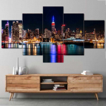 5 paneeli New Yorgi looduskaunistused L&otilde;uendimaal Maastik Plakatid ja Prindid Seinapildid elutoa kodukaunistuse jaoks Ilma raamita 20x35cm*2 20x45cm*2 20x55cm*1