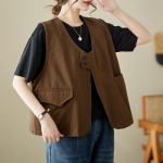 Naiste kevadsuvine mood esmaklassiline hubane varrukateta vestid, r&auml;tikud, topid As&uuml;mmeetriline &scaron;ikk &uuml;hev&auml;rviline lihtne vaba vabaaja vest L