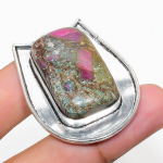 Ruby in Fuchsite Ethnic 925 Sterling Silver Jewelry Pendant 2.01 K1o31