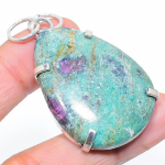 Ruby in Fuchsite Ethnic 925 Sterling Silver Jewelry Pendant 2.09 d9o16