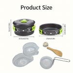 Matkakomplekt Pikniku N&otilde;ud Turist Metsik Matkan&otilde;ude Tarvikud roheline