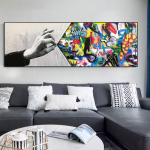 T&auml;navagraffiti Banksy Kunst Kardina Taga L&otilde;uendimaal Plakatid Prindid Cuadros Seinakunst Pildid Elutoa Dekoratsiooniks 20*40cm