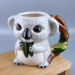 520ml Koala kujuline keraamiline kruus Kohvi piimatee tass Joogin&otilde;u K&ouml;&ouml;gikruus Cappuccino tass Loomakujuline kodumajapidamise tass 520ml