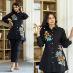 India disaineri peokleit Kurta Pant Cord komplekt Bollywood puuvillane pealmine osa tuunika Kurti VFP-1870a M-38