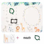 Kuukujuline kahepoolne flanell beebi verstaposti fotograafia tekk 100x150cm