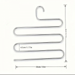 5-astmeline roostevabast terasest p&uuml;kste riidepuu &ndash; S-kujuline, libisemiskindel, j&auml;lgi j&auml;tmata mitmekihiline organiseerija garderoobi hoiustamiseks 1PC h&otilde;be