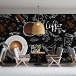 Kohviku Seinapildid Kohvik Kohviku taustapildid Kohvik Seinapildid Dekoratsioonid Restorani Kohviku taustatapeet 200 cm(W) x 140 cm(H)