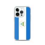 Coque iPhone &ndash; mitmev&auml;rviline &ndash; Drapeau Nicaragua &ndash; Souple &ndash; &uuml;hilduv iPhone 14 Pro