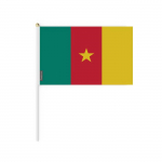 Drapeau - Mini Drapeau Cameroun - 20 x 30 cm - Pol&uuml;ester-resistant - L&eacute;ger - Impression recto/verso