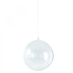 Boule en plastique cristal en 2 parties 6 cm