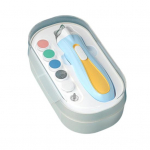 Elektrilised k&uuml;&uuml;nek&auml;&auml;rid beebidele, LED-valgusega k&uuml;&uuml;netrimmer, kaasaskantav, laetav, laste manik&uuml;&uuml;rikomplekt beebidele igap&auml;evaseks kasutamiseks roosa