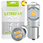 S25 LED &Uuml;ks Kollane Plahvatuslik Valgus S25 LED Tagatuli Sisseehitatud T&uuml;histajaga, Merevaigukollane, S25 Single 1156 BA15S kollane