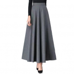 Maksi seelik&otilde;rge v&ouml;&ouml;kohaga A-l&otilde;ikeline pikk seelik taskutega Hingav Salendav Suure &auml;&auml;rega disain Kontoridaami seelik 4XL hall