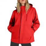 Naiste Solid Stripe vihmajope Outdoor Plus veekindel kapuutsiga vihmamantel Tuulekindel XXL punane