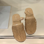 Moodsad Naiste Bling Moodsad &Uuml;marotsalised Lamedad Sandaalid Kingad Naistele Mules Suvised Rannaslippers Daamide Lamedad Sandaalid Kingad 35 khaki