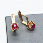 Klassikalised trendikad Punase v&auml;&auml;riskiviga k&otilde;rvar&otilde;ngad naistele, pika stiiliga, roosa kullaga kaetud vask, vintage, peened k&otilde;rvar&otilde;ngad, tsirkoon, roosa kullaga kaetud vask punane