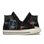 Jean-Michel Basquiat x Converse Chuck 70 High Egiptuse Kuningad III Unisex tossud Must Mitmev&auml;rviline Egret 172585C 35