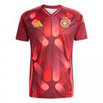 Adidas SS25 Saksamaa Mugav &Uuml;mmarguse kaelusega L&uuml;hikeste varrukatega Jalgpallis&auml;rk Meeste Topid Academy-Red JF2605 M