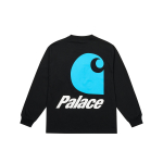 Palace X Carhartt WIP Koost&ouml;&ouml; FW24 Logo Pikkade varrukatega T-s&auml;rk Unisex Topid Must I035650-1UV-XX M