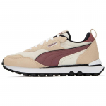 Puma Rider FV Retro Rewind Kangas Kahekihiline Veisenahk S&uuml;nteetiline Nahk Spordijalatsid Madalad Vabaaja Jalan&otilde;ud Unisex tossid Beež Pruun 390168-01 44.5