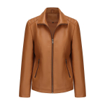 Naiste Jakid Kunstnahast Lapitehnika Kudum Elastne &Uuml;ler&otilde;ivad T&otilde;mblukk Mood Mootorratta Bomber Punk Jakk S&uuml;gis Kevad Vabaaja R&otilde;ivad S kaamel