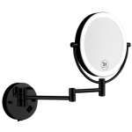 Seinale paigaldatav LED kahepoolne vannitoa meigipeegel valguse ja suurendusfunktsiooniga Flat + 3x Magnification